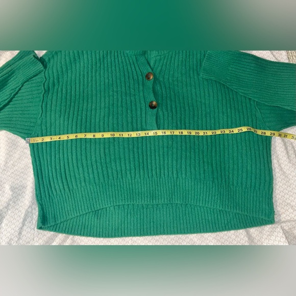 Free People Cocoa Henley Rolling Hills Sweater sz L - Picture 5 of 9